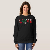Sweatshirt Golden Retriever Love Paw Christmas Tri Blend (Devant entier)