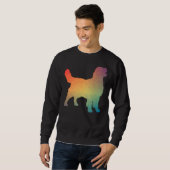 Sweatshirt Golden Retriever Rainbow Geometry (Devant entier)