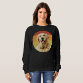 Sweatshirt Golden Retriever Vintage Retro Face Chien (Devant entier)