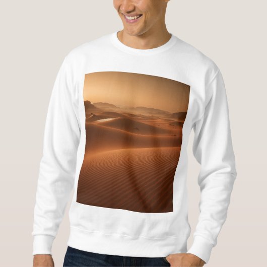 Sweatshirt Golden Serenity - Desert Landscape at Sunset (Devant)