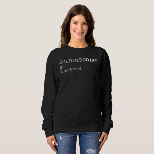 Sweatshirt Goldendoodle Definition A Sock Thief Doodle Lover  (Devant entier)