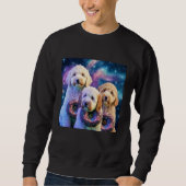Sweatshirt Goldendoodle In Space With Donuts Cute Doodle Boys (Devant)