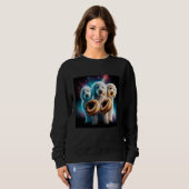 Sweatshirt Goldendoodle In Space With Donuts Cute Doodle Boys (Devant entier)