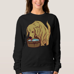 Sweatshirt Goldenes Labradoodle Golden Retriever Drinking Wat