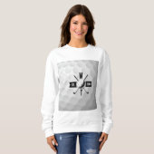 Sweatshirt Golf Ball Texture & Club Premier Monogramme (Devant entier)