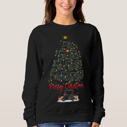 Sweatshirt Golf Cart Lover Xmas Lighting Santa Golf Cart Chri (Devant)
