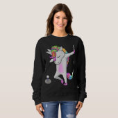 Sweatshirt Golf Dabbing Unicorn Funny Dab Dance Funny Cadeau (Devant entier)
