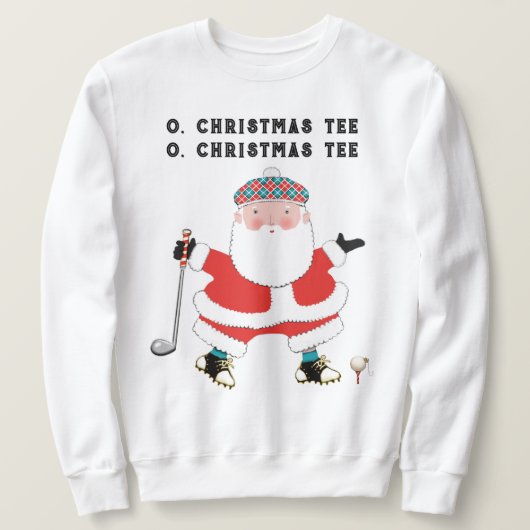 Sweatshirt Golf de Noël drôle de vacances (Design devant)