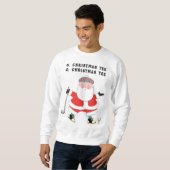 Sweatshirt Golf de Noël drôle de vacances (Devant entier)