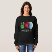 Sweatshirt Golf Lecteur Golf Golf Club Peace Love Golf (Devant entier)
