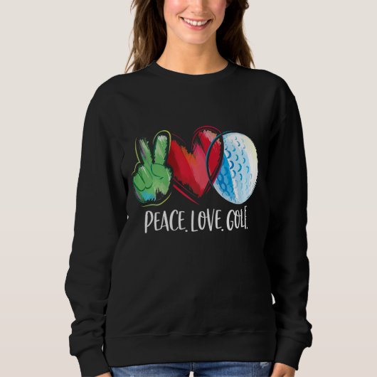 Sweatshirt Golf Lecteur Golf Golf Club Peace Love Golf (Devant)