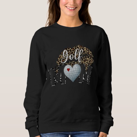 Sweatshirt Golf Maman Empreinte de léopard Lèvres Golf Lecteu (Devant)