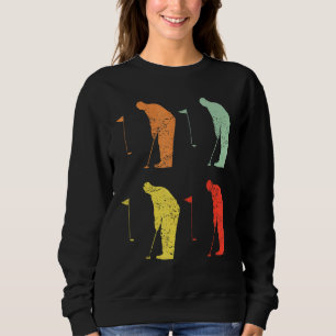 Sweatshirt Golf Retro Vintage Golf Avec Golf Club Et