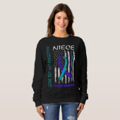 Sweatshirt Gone But Not Forgotten Niece Suicide Awareness Fla (Devant entier)