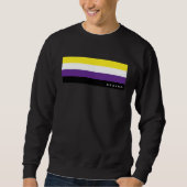 Sweatshirt Good & Happy Nonbinary Gay Pride Rainbow Flag LGBT (Devant)