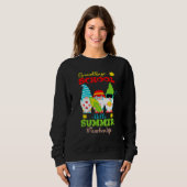 Sweatshirt Goodbye School Hello Summer Vacances Gnome Enseign (Devant entier)