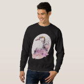 Sweatshirt Goose Cherry Blossom Japanese Sakura Goose (Devant entier)