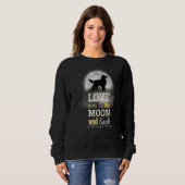 Sweatshirt Gordon Setter Chien Aime À La Lune (Devant entier)