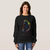 Sweatshirt Gorilla Colourful Artwork  Animal Monkey Zoo Goril (Devant entier)