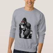 Sweatshirt Gorille avec Lunettes de Soleil en Forme de Cœur (Devant)