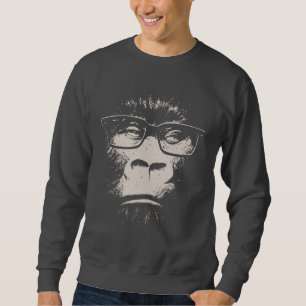 Sweatshirt Gorille de hippie avec des verres