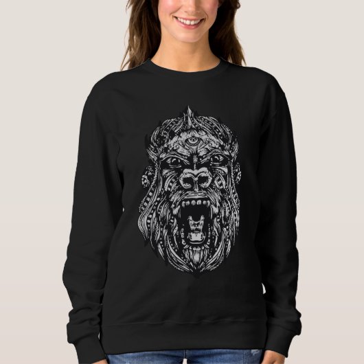 Sweatshirt gorille tribale (Devant)