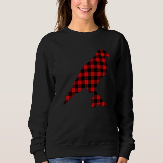 Sweatshirt Goshawk Red Buffalo Plaid Raptor Matching Family P (Devant)