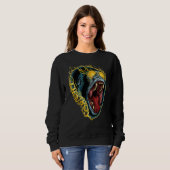 Sweatshirt Goth Esthétique Bad Gorilla Evil Esprit Animal (Devant entier)