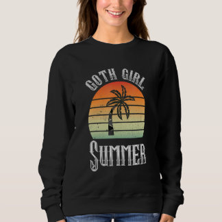 Sweatshirt Goth Girl Été esthétique Grunge foncé Palme gothiq