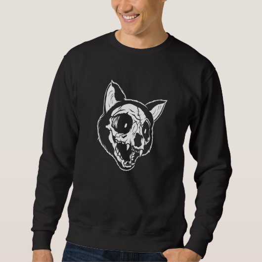 Sweatshirt Goth Kitty Kitten Death Metal Emo Punk Gothique Ch (Devant)