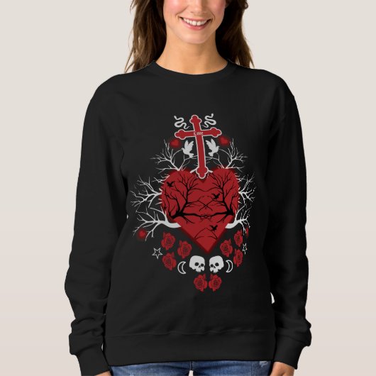 Sweatshirt Goth Post Punk Mode (Devant)
