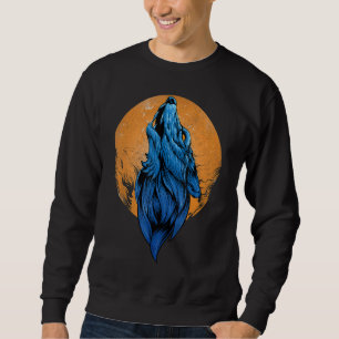 Sweatshirt Goth Wolve hurle à la lune Halloween gothique Wo