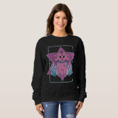 Sweatshirt Gothic 3 Heads Cats (Devant entier)