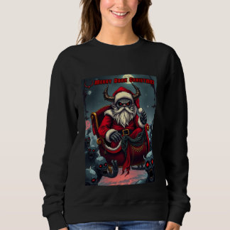 Sweatshirt Gothic Demon Santa Joyeux Noël sombre