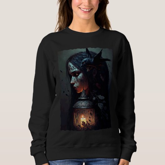 Sweatshirt Gothic Fairycore Aesthetic Dark Horror Grunge (Devant)