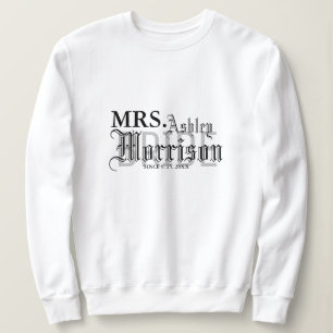 Sweatshirt Gothic Mme Newlysée Mariage de mariée