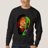 Sweatshirt Gothic Skull Skeleton Abstract Art (Devant)