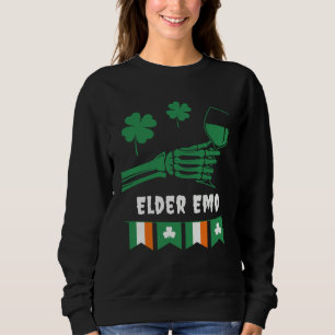 Sweatshirt Gothique Emo Aîné Saint-Patrick Vin Boire