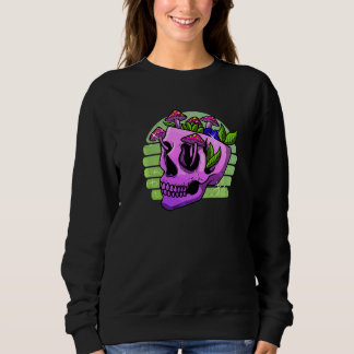 Sweatshirt Gothique Gothique Style Crâne Champignons Feuille 