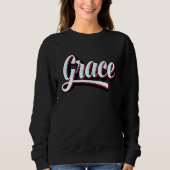 Sweatshirt Grace Christian Letter  Idea (Devant)