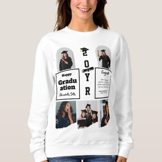 Sweatshirt Graduation 5 Photo Celebration Graduate Template (Devant)