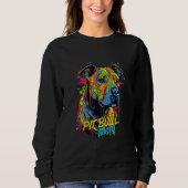 Sweatshirt Graffiti American Pit Bull Terrier Mom Mural Pit B (Devant)