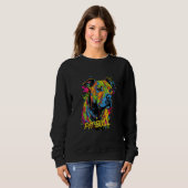 Sweatshirt Graffiti American Pit Bull Terrier Mural Street Do (Devant entier)