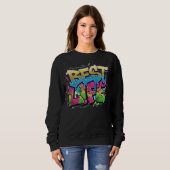 Sweatshirt Graffiti coloré Style Motivational Wear (Devant entier)