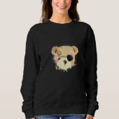 Sweatshirt Graffiti en peluche Pirate mignon avec patchs ocul (Devant)