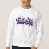 Sweatshirt Graffiti Lavender Infinity "FOREVER" (Devant)