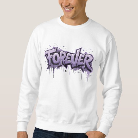 Sweatshirt Graffiti Lavender Infinity "FOREVER" (Devant)