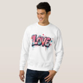 Sweatshirt Graffiti Pastel Love Bombe (Devant entier)
