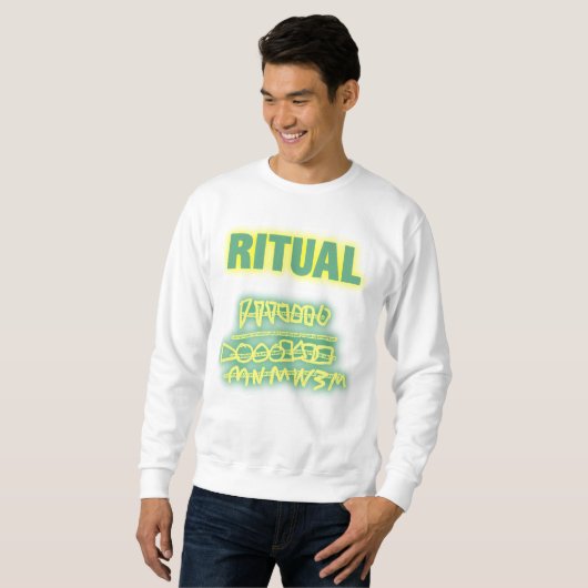 Sweatshirt Graffiti rituel lueur (Devant entier)