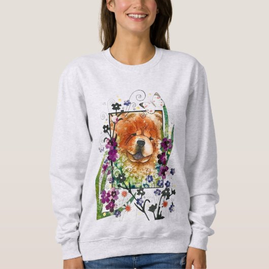 Sweatshirt GRAINS DE CHANGEMENT chow rouge (Devant)